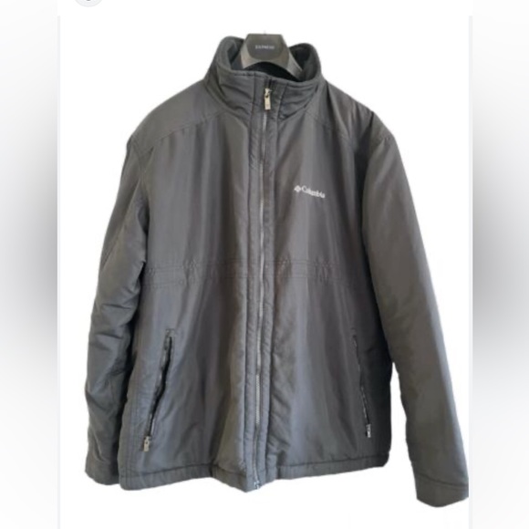 Columbia Men’s zippered lined jacket coat grey/blue X-large - Picture 1 of 5